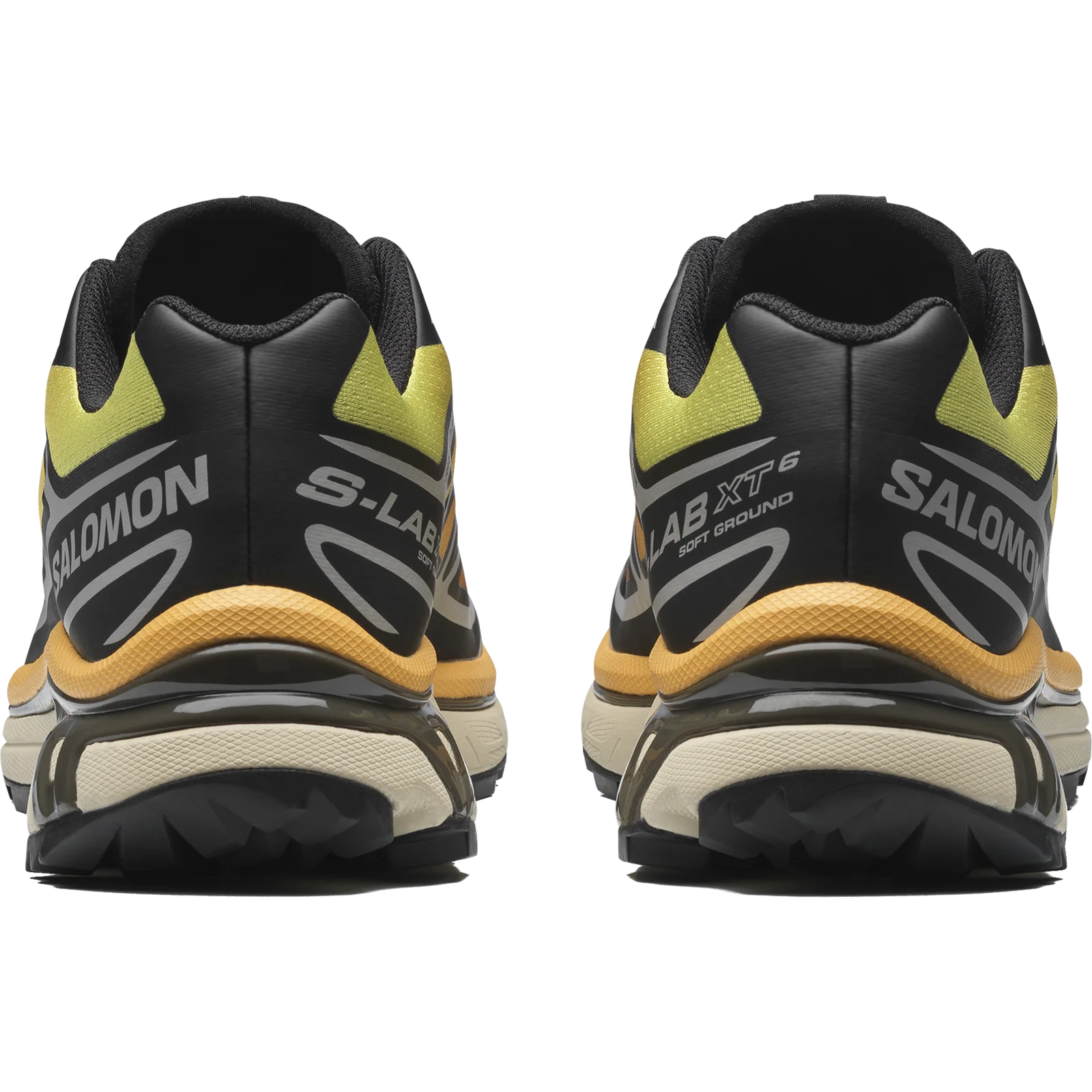 Salomon XT-6 Black Grape Leaf Beach Ball avec tige en mesh noir, renforts synthétiques, détails vert olive et beige, technologies Quicklace, SensiFit, EnergyCell et semelle Contagrip.