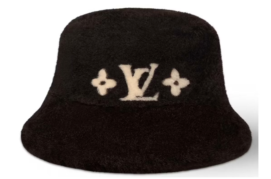 Louis Vuitton LV Cloud Bucket Hat Chocolate fourure moumoute crème noir lv logo icône
