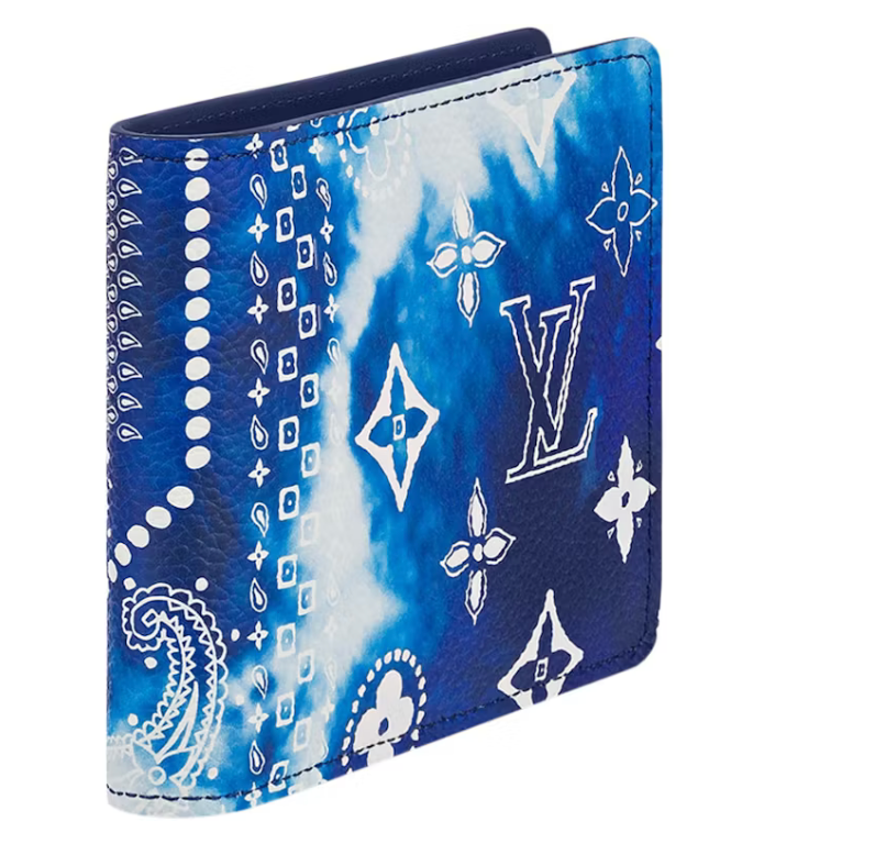 Louis Vuitton Slender Wallet Bandana (8 Card Slot) Monogram Bleached Blue profil bandana icône