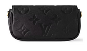 Louis Vuitton Wallet On Chain Ivy Black logo icône cuir sac à main