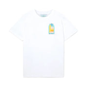 Tee-shirt Casa Blanca L'Arche blanc en coton avec imprimé L'Arche coloré, manches courtes et col rond.