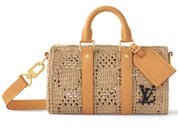 Louis Vuitton Keepall Bandouliere 25 Damier Raffia Natural Beige