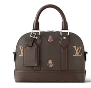 Louis Vuitton Alma 25 Henry Taylor Marron visage lv cuir argent zip lv 