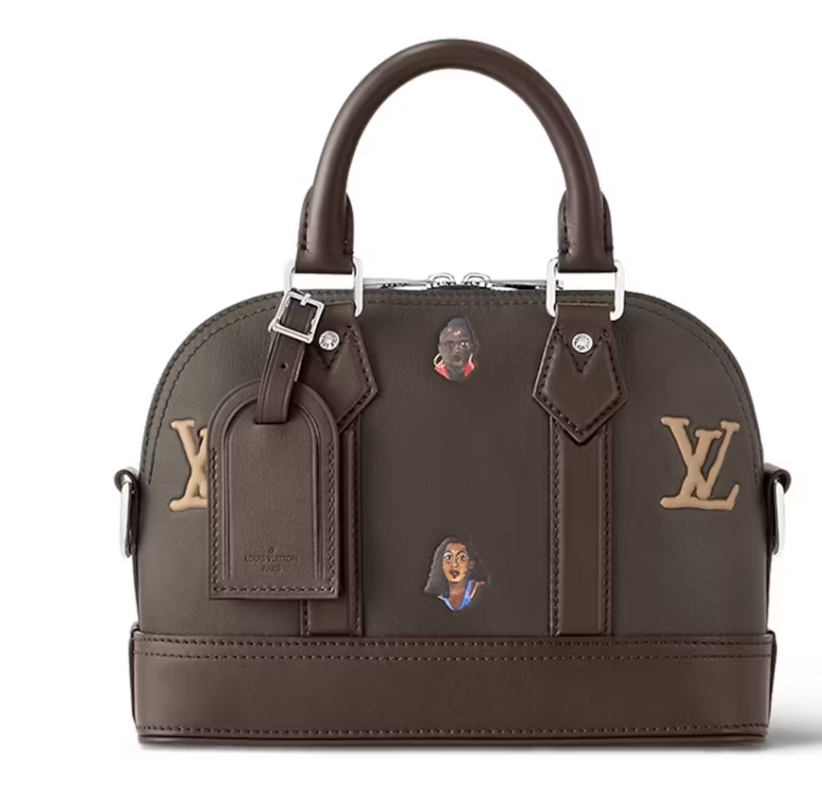 Louis Vuitton Alma 25 Henry Taylor Marron visage lv cuir argent zip lv 