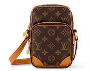 Louis Vuitton Amazone Monogram orange marron cuir logo or zip icône lv