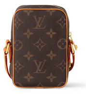 Louis Vuitton Amazone Monogram orange marron cuir logo or zip icône lv