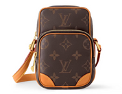 Louis Vuitton Amazone Monogram sacoche cuir logo lv zip or icône