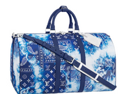 Louis Vuitton Bandana Keepall 50B Monogram Bleu délavé bandana blanc dégradé bagage