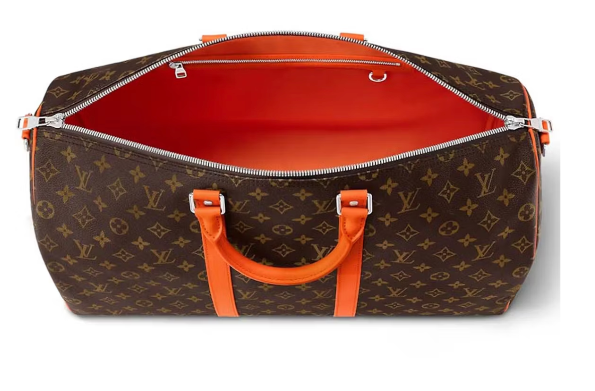 Louis Vuitton Bandoulière Keepall 50 Colormania Orange intérieur zip argent