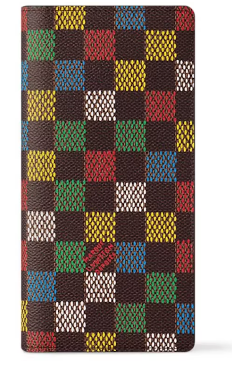 Louis Vuitton Brazza Wallet LV Vers Damier Ebene Multicolor damier coloré cuir