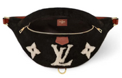 Louis Vuitton Bumbag Bicolor Chocolate/Cream sac à main sacoche logo fourure cuir noir blanc intérieur
