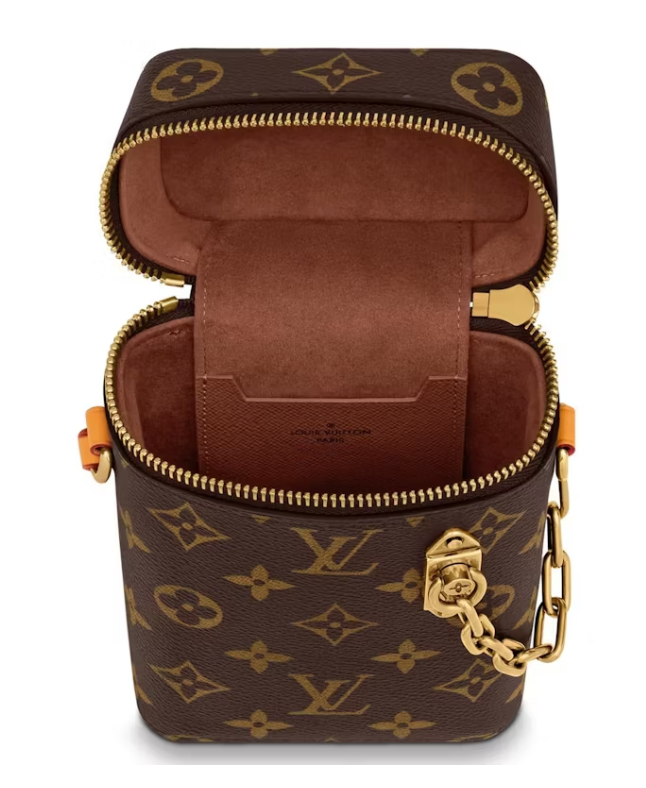 Louis Vuitton Cabine téléphonique Monogram Legacy Marron chaine or marron lv logo icône