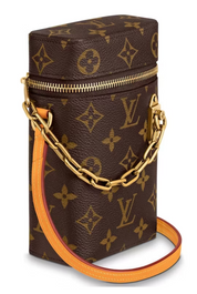 Louis Vuitton Cabine téléphonique Monogram Legacy Marron icône chaine or zip 