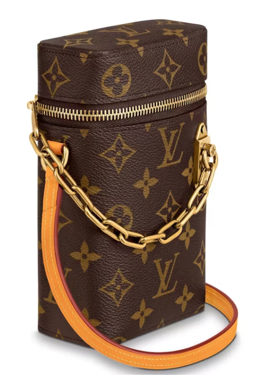 Louis Vuitton Cabine téléphonique Monogram Legacy Marron icône chaine or zip 