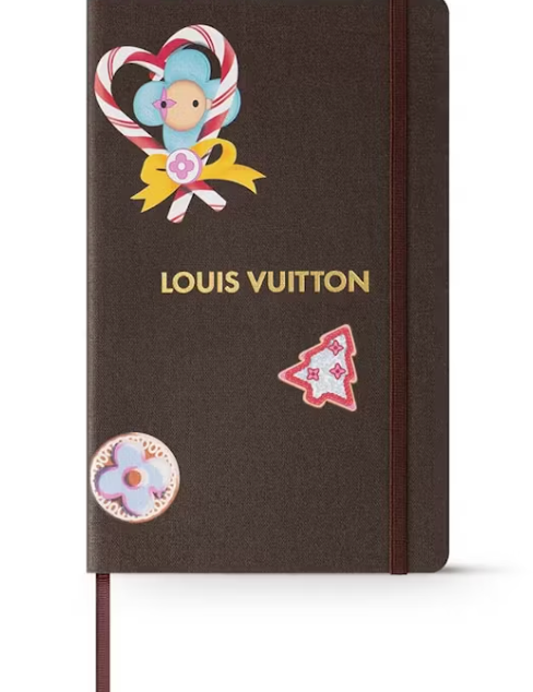Louis Vuitton Cahier Jane MM Marron sucre d'orge bonbon noel Martin carnet