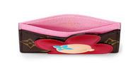 Louis Vuitton Card Holder Fleur Rouge beige bleu rose marron logo 