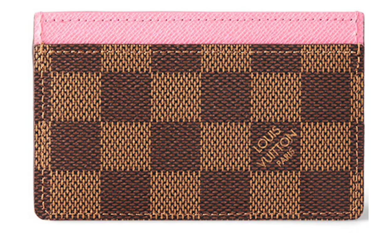 Louis Vuitton Card Holder Patinoire fleurs neige glace montagne rose vert bleu 