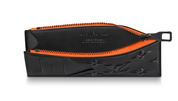 Louis Vuitton Coin Card Holder intérieur orange zip noir logo icône 
