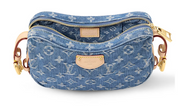 Louis Vuitton Croissant MM Monogram Bleu Denim délavé intérieur dorée rouge logo icône
