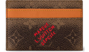 Louis Vuitton Double Card Holder Monogram Dust Rouge Marron Ecriture