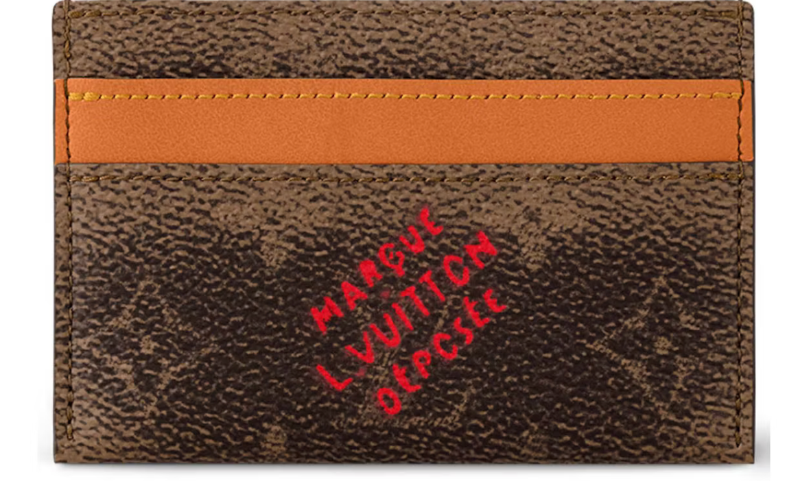 Louis Vuitton Double Card Holder Monogram Dust Rouge Marron Ecriture