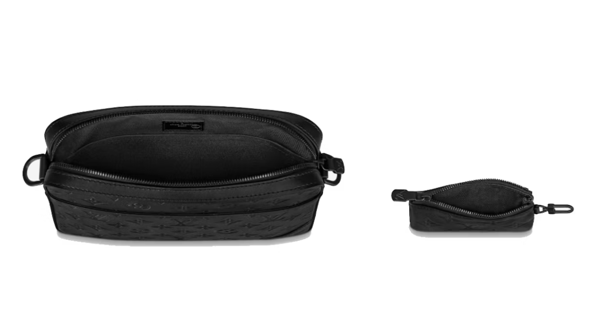 Louis Vuitton Duo Messenger Black intérieur noir full logo icône lv