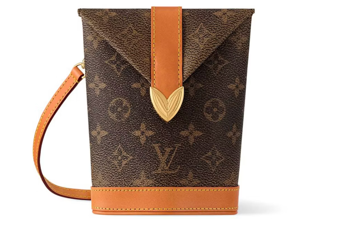 Louis Vuitton Envelope Pouch Monogram Dust logo icône or cuir