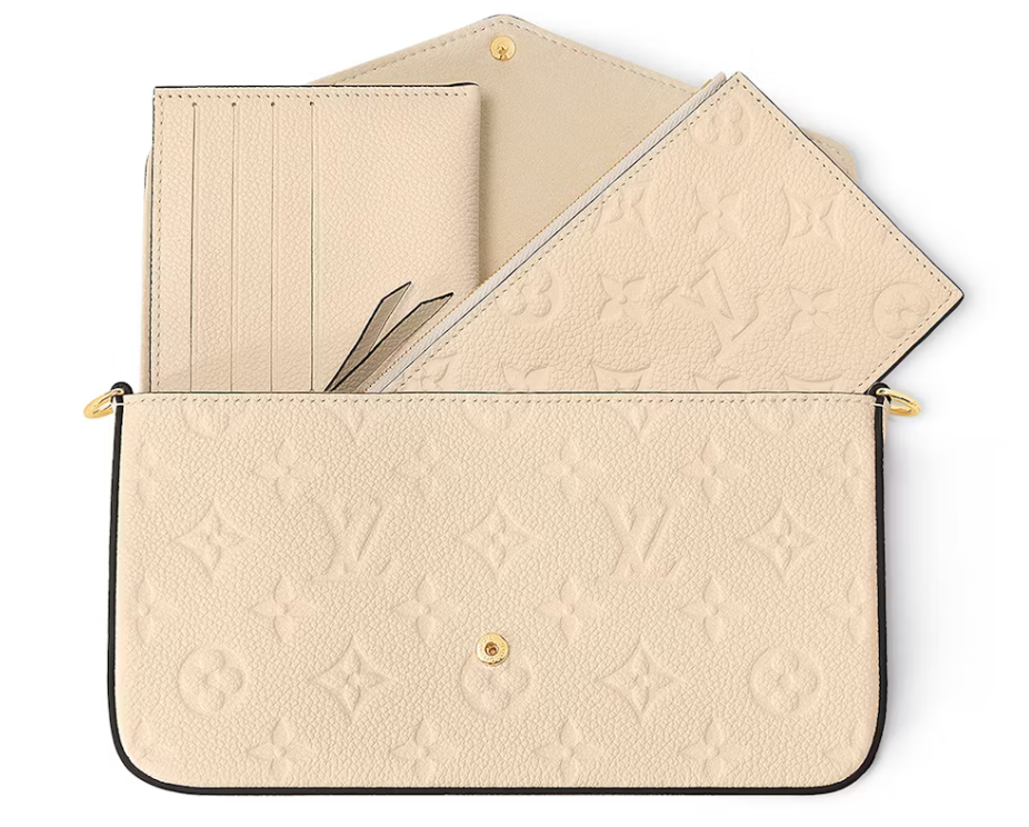 Louis_Vuitton_Felicie_Pochette_Cream intérieur crème logo icône