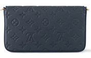 Louis Vuitton Felicie Pochette Navy arrière logo icône 