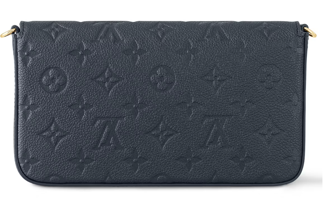 Louis Vuitton Felicie Pochette Navy arrière logo icône 