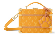 Louis Vuitton Handle Trunk Yellow logo patte animal orange mallette 