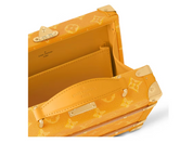 Louis Vuitton Handle Trunk Yellow logo patte animal orange mallette intérieur