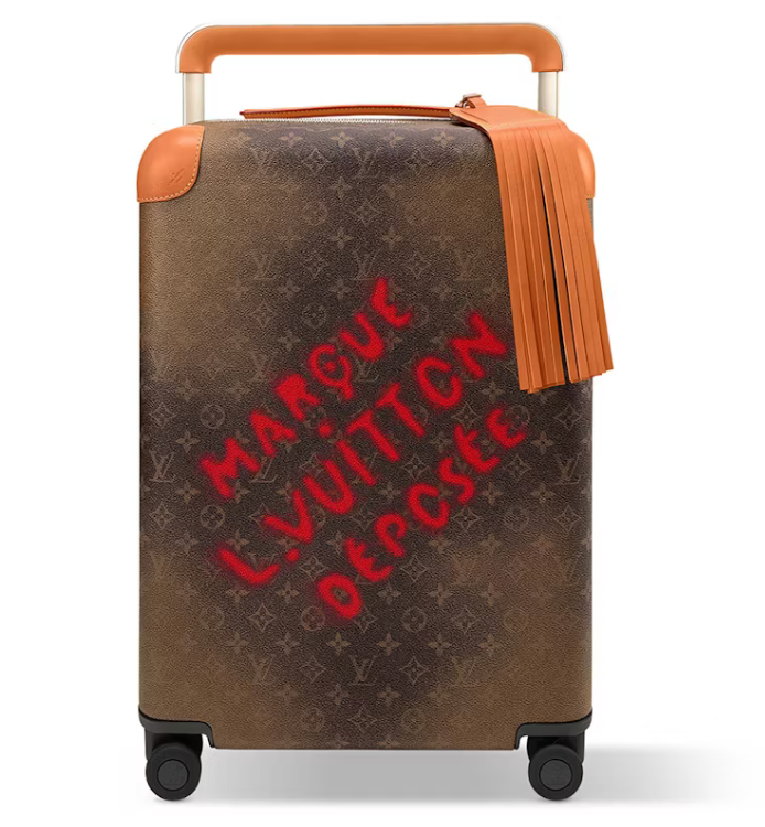 Louis Vuitton Horizon 55 Monogram Dust rouge valise texte 