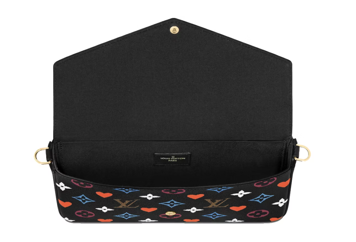 Louis Vuitton Jeu Félicie Pochette On Noir , vue de l'intérieur
