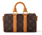 Louis Vuitton Keepall Bandouliere 25 Monogram arrière orange logo cuir marron icône