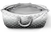 Louis Vuitton Keepall Bandouliere 45 Frost Gardiant Silver dégradé argent noir logo icône intérieur
