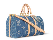 Louis Vuitton Keepall Bandouliere
45 Monogram Denim Blue Beige logo icône 