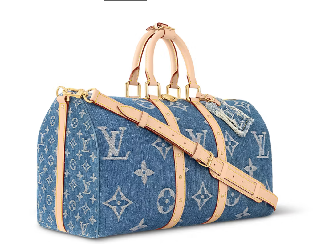 Louis Vuitton Keepall Bandouliere
45 Monogram Denim Blue Beige logo icône 