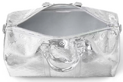 Louis Vuitton Keepall Bandouliere 45 Silver brillant sac à main logo icône 