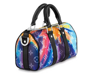 Louis Vuitton Keepall XS Sunset Monogram Multicolor en toile Monogram multicolore avec finitions argentées et bandoulière.