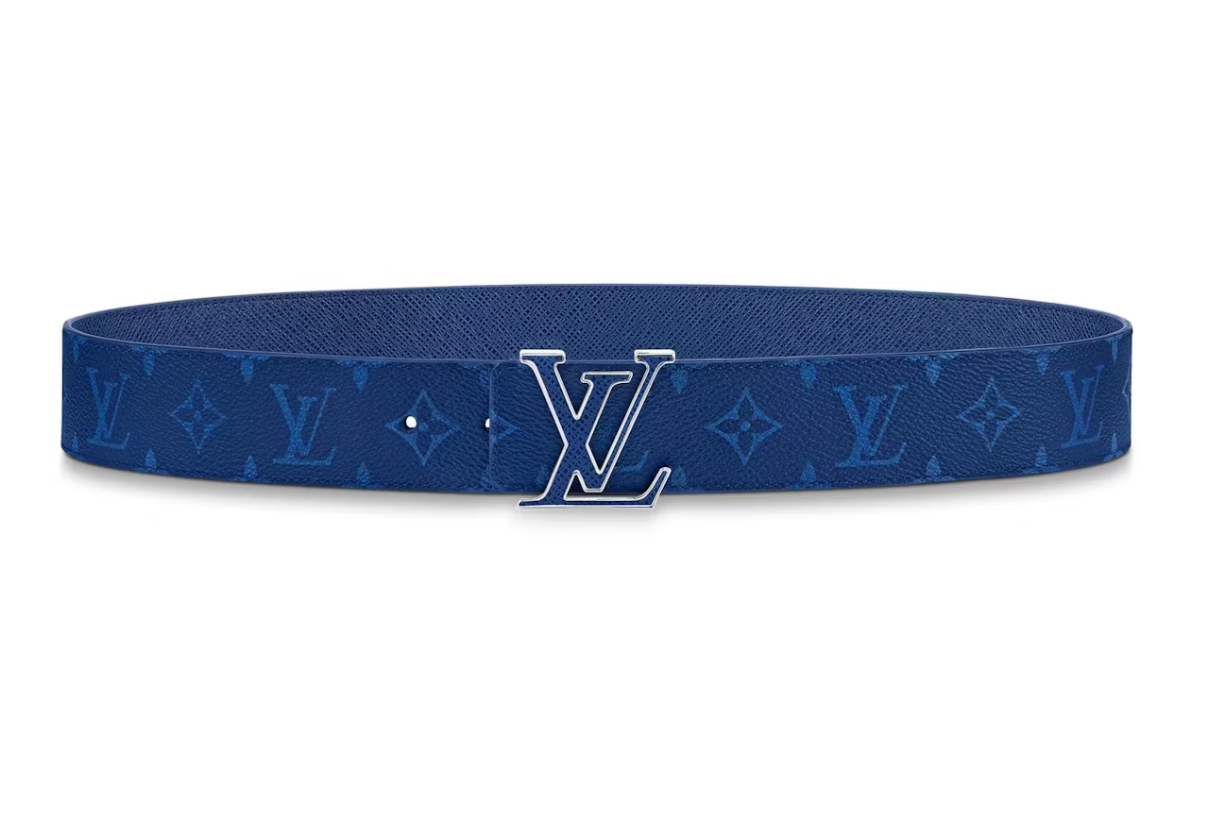 CEINTURE Louis Vuitton LV Initiales Reversible Belt , bleu