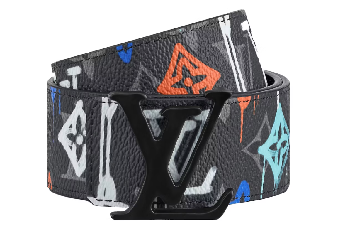 Louis Vuitton LV Shape 40MM Ceinture Réversible LV Graffiti Multicolore