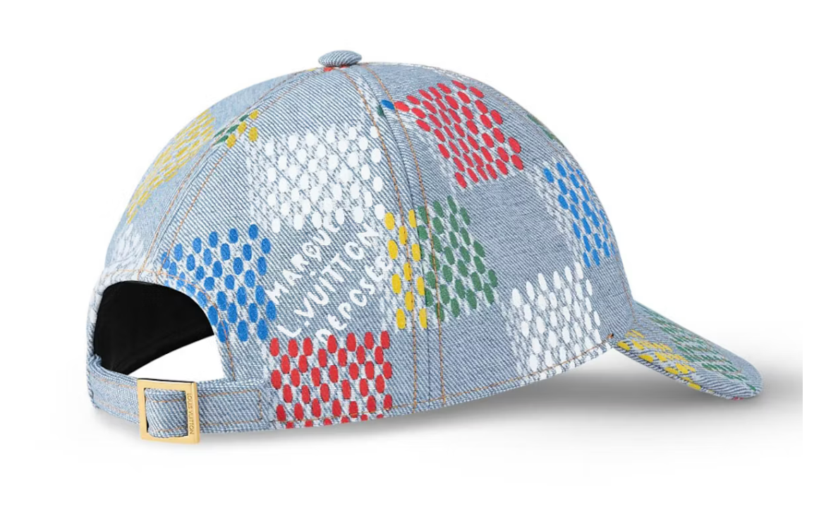 Louis Vuitton LV Vers Damier Cap Denim Blue derrière bleu jaune vert rouge multicolor
