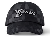 Louis Vuitton LV Vers Damoflage Cap Black casquette lovers carreaux écriture paillette