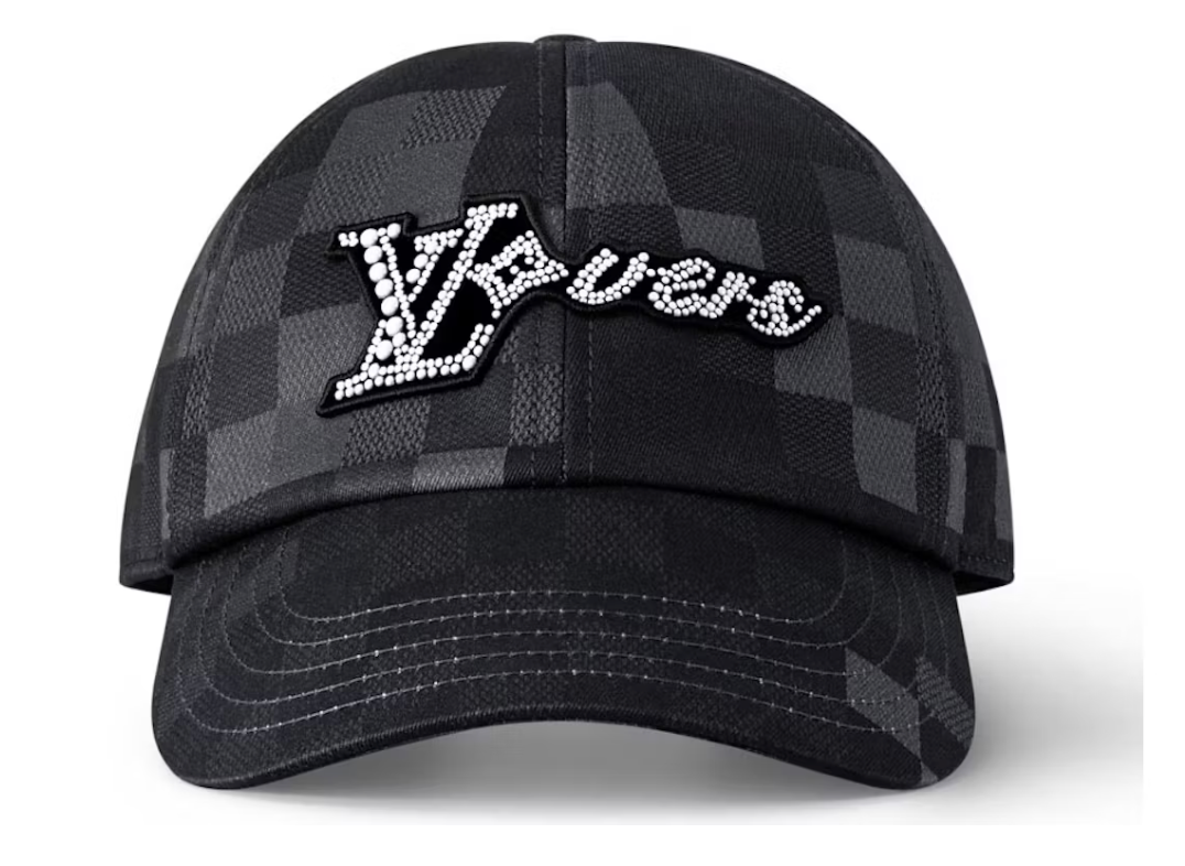 Louis Vuitton LV Vers Damoflage Cap Black casquette lovers carreaux écriture paillette