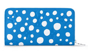 Louis Vuitton LV x YK Zippy Portefeuille Bleu/Blanc logo point blanc icône bleu 