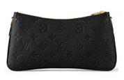 Louis Vuitton Liv Pochette Black arrière logo icône zip or 