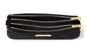 Louis Vuitton Liv Pochette Black arrière logo icône zip or intérieur 