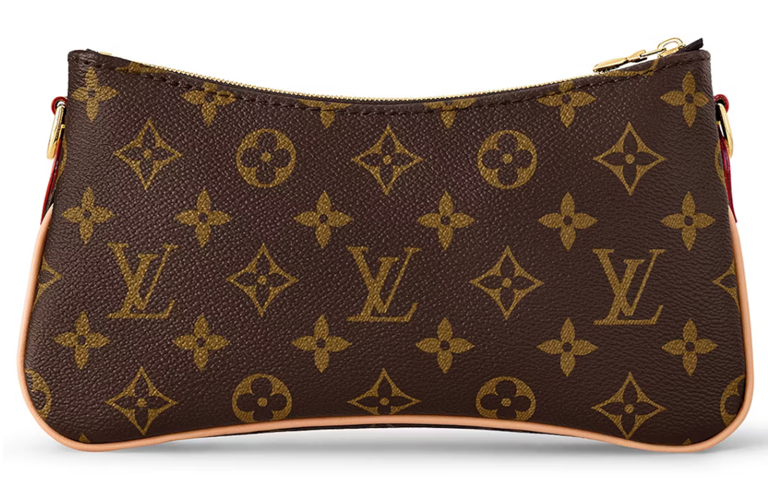 Louis Vuitton Liv Pochette Monogram or sac à main logo icône chaine 