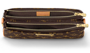 Louis Vuitton Liv Pochette Monogram or sac à main logo icône chaine intérieur zip 